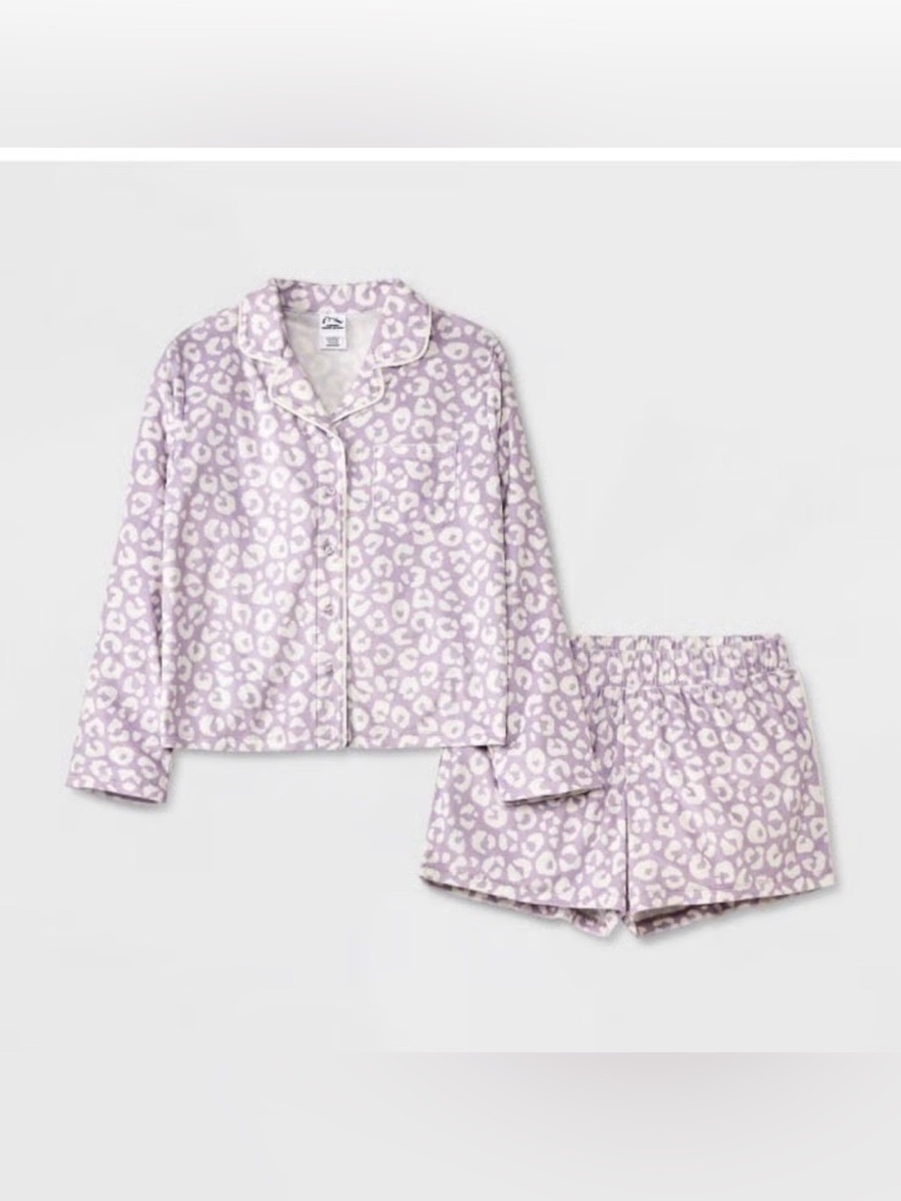 Art Class girls' 2-pc pajama set button-down top and shorts sz 10/12 Large